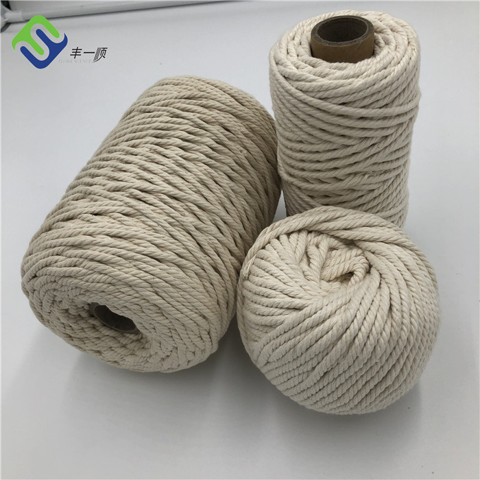 Newly Arrival Tug Rope - 3mm 4mm 5mm Macrame Natural Cotton Rope for Decoration  – Florescence