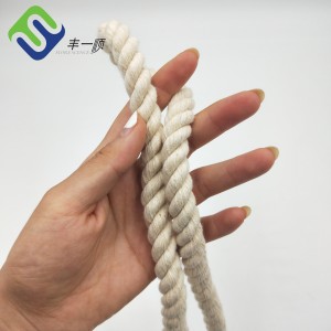 Hot Sale 3 Strand Twisted 100% Natural Cotton Rope