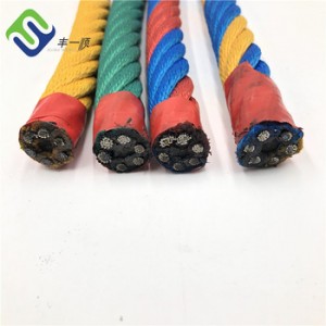 High Quality PP Multifilament Playground Combination Rope 16mm 6×8 with fiber core