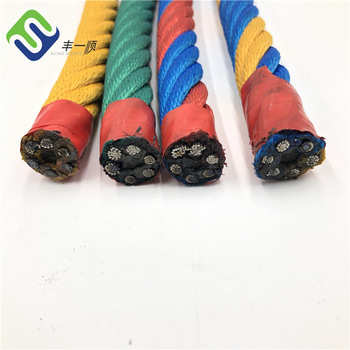 Fast delivery Braided Polyester Rope - High Quality PP Multifilament Playground Combination Rope 16mm 6×8 with fiber core – Florescence