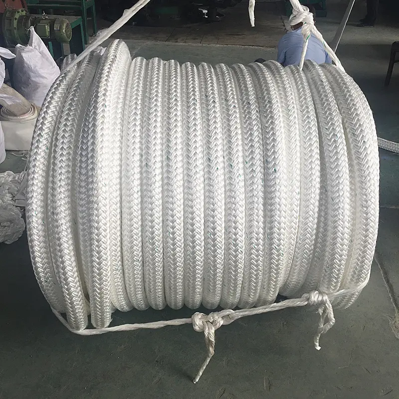 18 Years Factory Soft Winch Shackles - White Color Double Braided Marine Towing Polyester Rope Made in China – Florescence