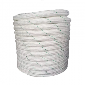White Color 64mm Double Braided Polyester Mooring Ship Rope With ABS Certificate