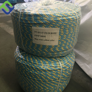 Blue Yellow 6mm x 400m Telstra Rope Polypropylene Cable Hauling Rope