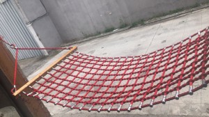 Hamaca de corda combinada de polièster de 4 fils 2 * 1,2 m per a parc infantil a l'aire lliure