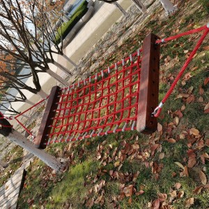 Hamaca de corda combinada de poliéster de 4 hebras 2*1,2 m para parque infantil ao aire libre