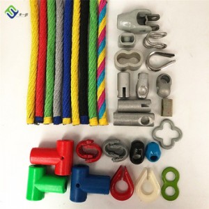 Super strong hot sale16mm steel wire Polyester combination rope for park equipment