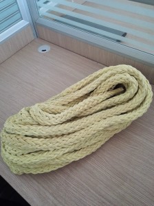 High Strength Yellow Color Braided Aramid Rope Fireproof Rope