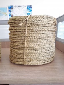 20mm 3 strand twist natural color sisal ropes jute ropes for marine usage