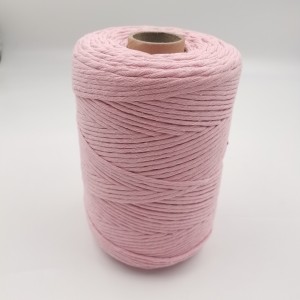 Natural color 4mm 4 strand twist cotton rope for macrame wall hanger