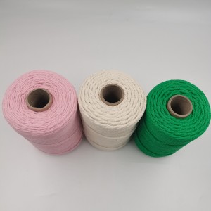 Hot Sale 3mm x 200m Natural Cotton Rope Macrame Cord