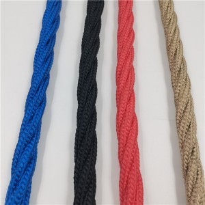16mm 4 strand Polyester braided combination rope for swing net