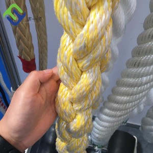 8 Strands 56mm Polyester and PP Mixed Mooring Rope