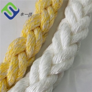 8 Strands 56mm Polyester en PP Mixed Mooring Rope