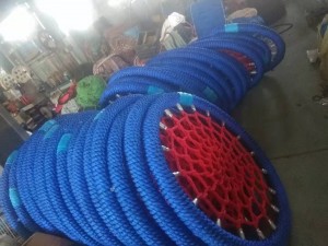 100cm Red and Blue Color Round Bird Nest Swing