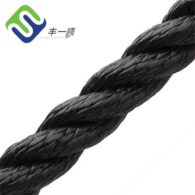 factory Outlets for Nylon Rope Polypropylene Rope - Black Color 28mm 3 Strand Nylon Mooring Ship Rope Hot Sale – Florescence