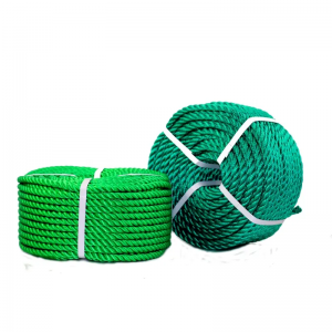 Red Color 4 Strand Twisted Polyethylene PE Rope 6mmx200m With High UV Resistance
