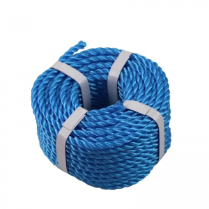 3 Strand Blue Color Twisted Polyethylene PE Packing Rope 10mm/12mm/14mm Hot Sale
