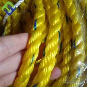 3 strand twisted PE rope with UV resistance