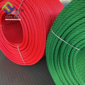 16mm 6 strand twist PP reinforced combination rope for climbing net