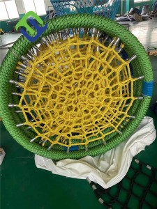 Outdoor Kindervoorziening Schommelnet van polyester touw met een diameter van 1,2 m