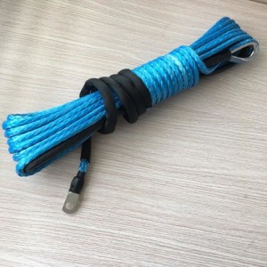 High tensile 6mm 12 strand UHMWPE synthetic winch rope for truck