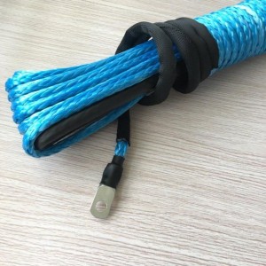 1/4 Inch x 50 Feet Synthetic Winch Line Cable Rope bakeng sa 4×4 Off Road Vehicle