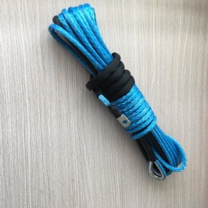 1/4 Inch x 50 Feet Synthetic Winch Line Rope សម្រាប់រថយន្ត 4×4 Off Road