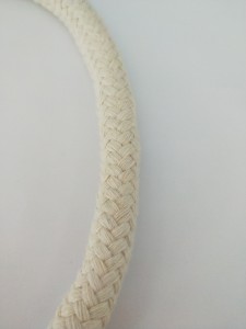 White thin Soft braided white cotton rope 5mm