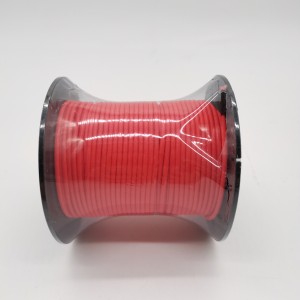 Yüksek mukavemetli 1.7mm kırmızı renkli çift örgülü UHMWPE serbest dalış ipi