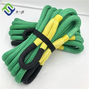 Offroadové vybavení 7/8″x20′ Nylonové pletené zotavovací tažné lano Kinetické lano
