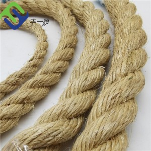16mmx220m Oil Rigging Sisal 3 Strand Twisted Rope with High Resistance
