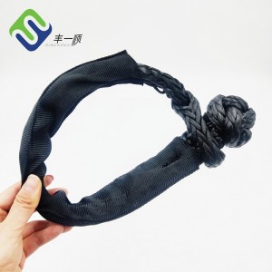 10mm 12 ကြိုး Uhmwpe Hollow Braided Soft Winch Shackles