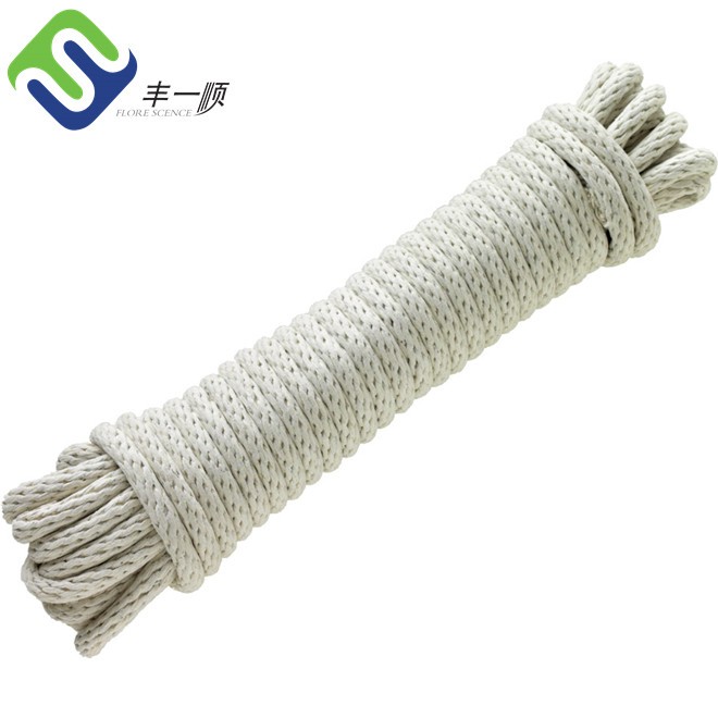 Online Exporter 3 Strand Twisted Rope - 8mm Natural Color Solid Braided Pure Cotton Rope – Florescence