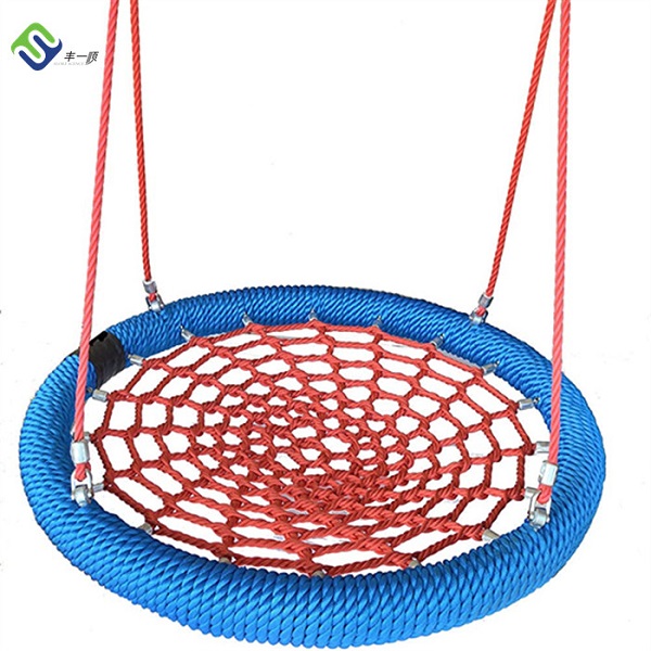 Factory wholesale Yacht Braid Rope - 100cm round children outdoor spider net swing – Florescence