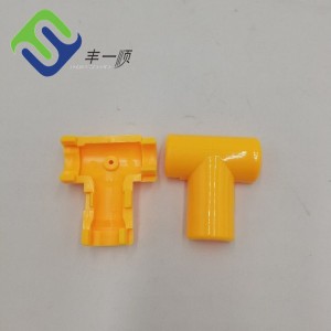 Colorful Injection moulded PA 12mm Plastic T Connector for Combination Ropes
