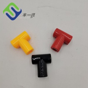 Conector en T de plástico PA moldeado por inxección colorido de 12 mm para cordas combinadas
