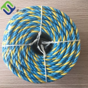 Въже за теглене на кабел Синьо смесено жълто 6 мм 400 м полипропиленово въже Telstra