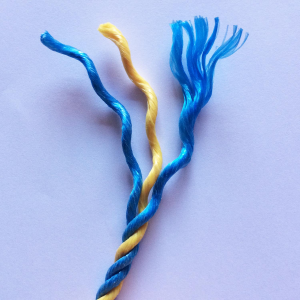 Blue/Yellow Color PP Split Film Polypropylene 3 Strand TWISTED Rope–TELSTRA ROPE FOR AU MARKET