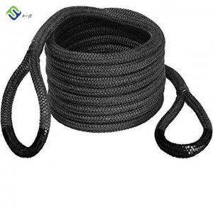 22mm black double braided Nylon tow rope