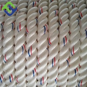 16mm Nylon White Color Twisted Rope with Thimble Made in China