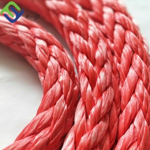 Heavy duty Prestretched 12 strand braided uhmwpe rope for ship mooring