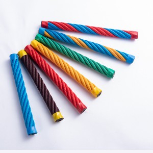 16 мм різнобарвна комбінована пластикова мотузка Playground зі сталевим сердечником
