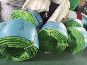 16mm 6 strand twist Polypropylene combination rope with steel wire core