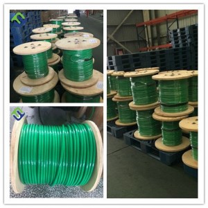 14mm PU coating cover 12 strand Aramid rope with eyelet at both ends