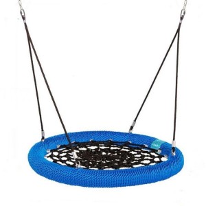 Asiento de columpio para niños estilo cesta de nido de pájaros con cuerda combinada y suspensiones de acero inoxidable
