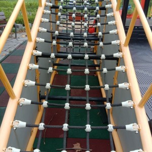Pyramid Climbing Play Equipment 6 Strand Combination Rope Netting For Playground