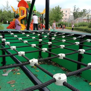 Outdoor Sekolah Olahraga Ground Playground Climbing Net Polyester Kombinasi Tali