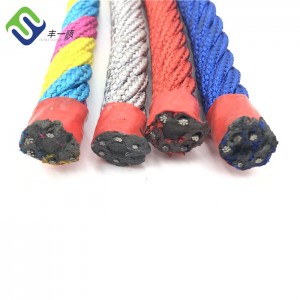 Makukulay na 16mmx500m Polyester Combination Wire Rope Para sa Outdoor Playground Equipment