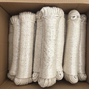 Bílé tenké Soft pletené bílé bavlněné lano 5mm