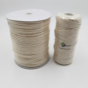 Cuerda torcida macramé mezclada algodón puro natural del algodón del poliéster para la multifunción
